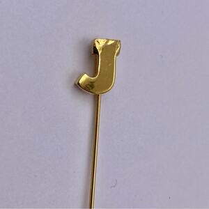 TRIFARI Vintage J Initial Letter Stick Pin